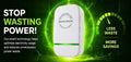 Plug-In Power Box with US Plug 2026 Updated Design, Compatible with 90–250V Input Range